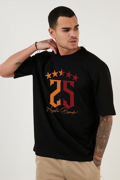 OFFSIDESIGN Unisex T-shirt Yellow Red Fan 25η Πρωταθλητικό μπλουζάκι 5 αστέρων με προσαρμοσμένο τυπωμένο μεγάλο μέγεθος