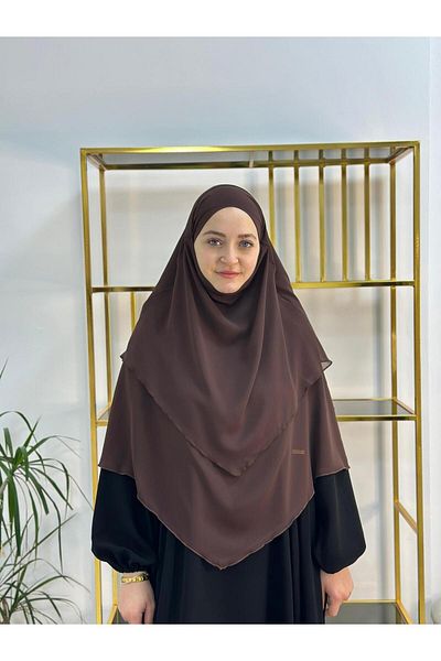 R&S modibone Hijab Chiffon Soufflé, Ready-Made Veil, Khımar, Hijab, Coffee