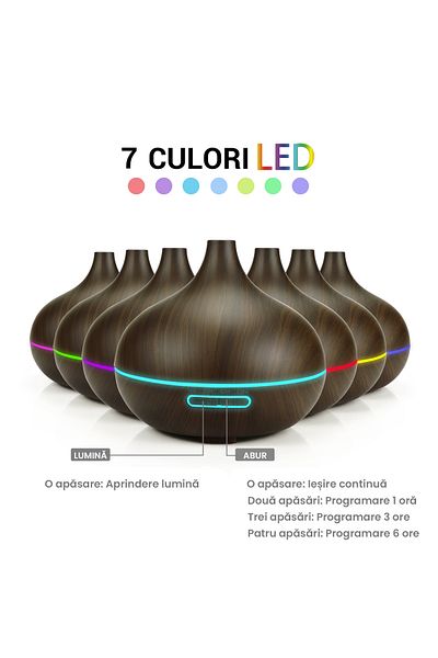 Echo Soul Echo Soul® 500 ml essential oil aromatherapy diffuser, for home, LED light and timer