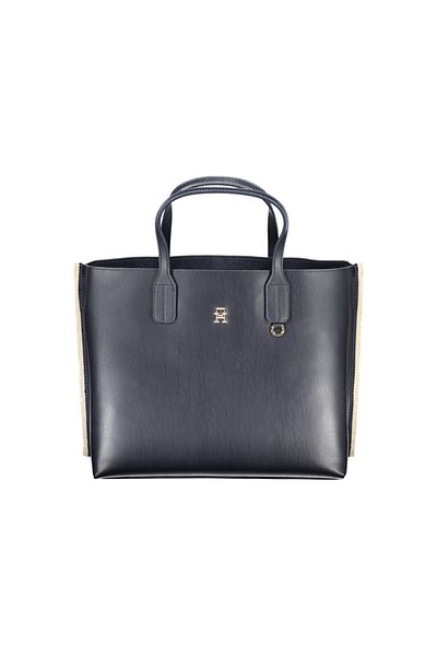 Tomy Tommy Hilfiger, Geanta de piele ecologica cu bareta de umar Iconic, Bleumarin