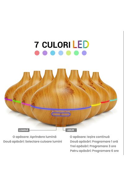Echo Soul Echo Soul® 500 ml essential oil diffuser, for home, remote control, LED light and timer