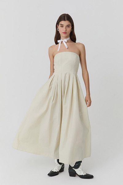 disponible Strapless Women's Muslin Long Dress