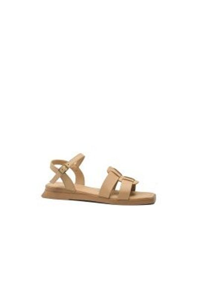 Dogati Sandale casual damă Dogati joase, bej, din piele naturală