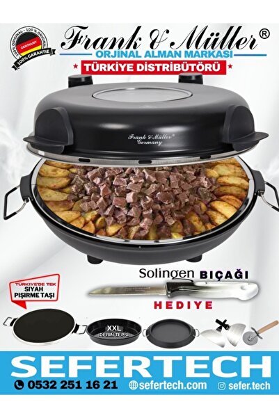 Frank & Müller Germany | Taş Fırın | Pizza, Lahmacun ve Grill Makinesi | Siyah