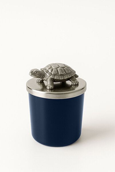 VENA KAPLUMBAĞA KAPAKLI LACİVERT BARDAKLI OKYANUS KOKULU MUM