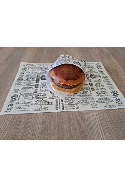 ambalajtoptancısı 24 Cm X 34 Cm 100 Adet Hamburger Ve Tost Paket Kağıdı Ve Servis Kağıdı