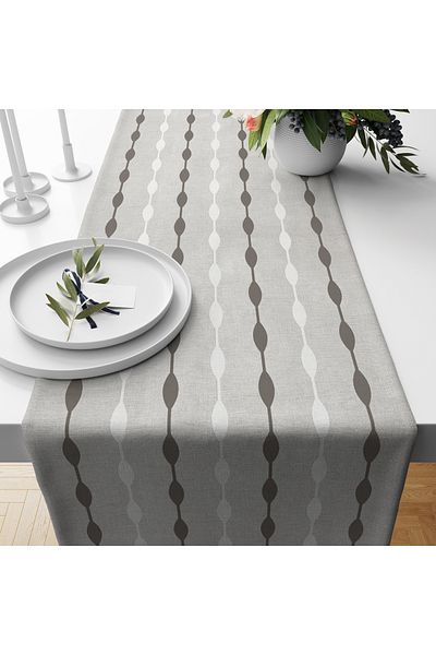 MUN HOME 40X140 cm Velvet Runner - Digital Printed, Fold Edge Stitched