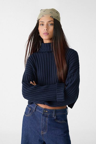 KURGAN TEKSTİL Women's Turtleneck Knitwear Sweater