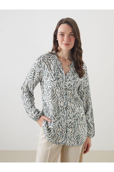 LC Waikiki Lcw Grace Women's Shirt with Escaped Collar Pattern (S5)