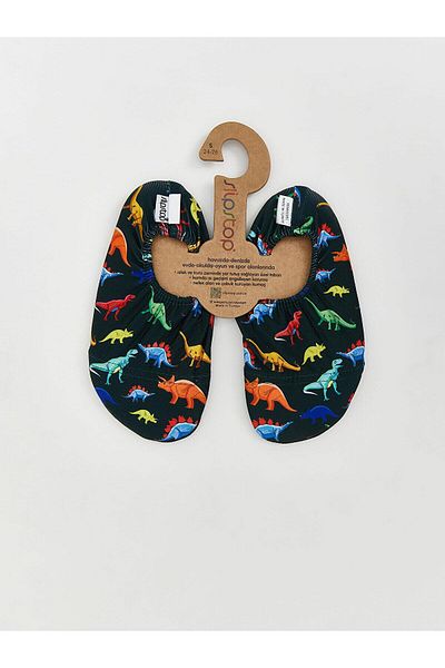 LC Waikiki Slip Stop Dinosaur Printed Baby Boy Sea Shoes (S5)