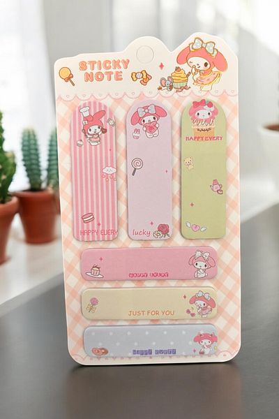 Piramit Kırtasiye My Melody Figured Cute Postit Adhesive Note Set Sanrio Postit