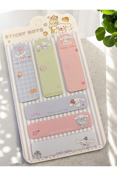 Piramit Kırtasiye Cinnamoroll Figured Cute Postit Sticky Note Set Sanrio Postit