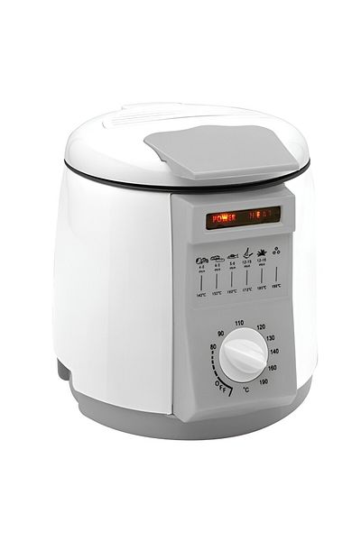 Nova Compact Deep Fryer 1L, 900W, Temp Control 80–190°C, Non-Stick Pot, LED Display, for Small Kitchens