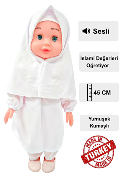 Global Toys Tesettürlü Meryem Bebek – 45 Cm, Yumuşak Kumaşlı