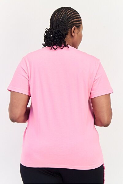 adidas Women Sportswear Fit Brand Logo Short Sleeves Outdoor T-Shirt, Pink