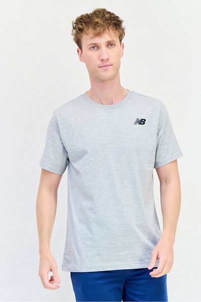 New Balance Men Sportswear Fit Short Sleeves Training T-shirt, Light Grey