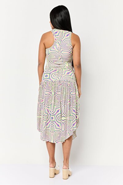 Stella McCartney Women Allover Print Cut-Out Maxi Dress, Multicolor