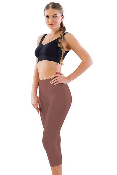 Emay Byrbrf Coffee Mi 7600 Lycra Capri Leggings Byrnew