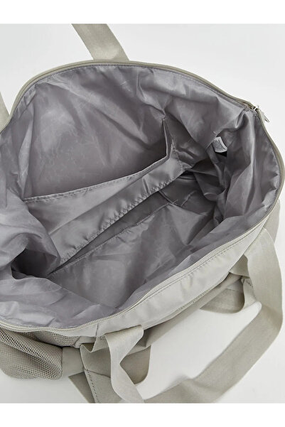 LC Waikiki LCW ACCESSORIES Gri Fermuarlı Kadın Spor Çantası 54x34x20 cm