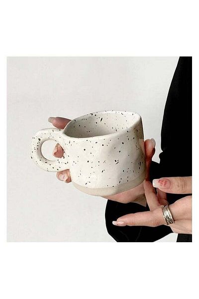 Generic Ceramic Coffee Mug with Handle, 300ml, White