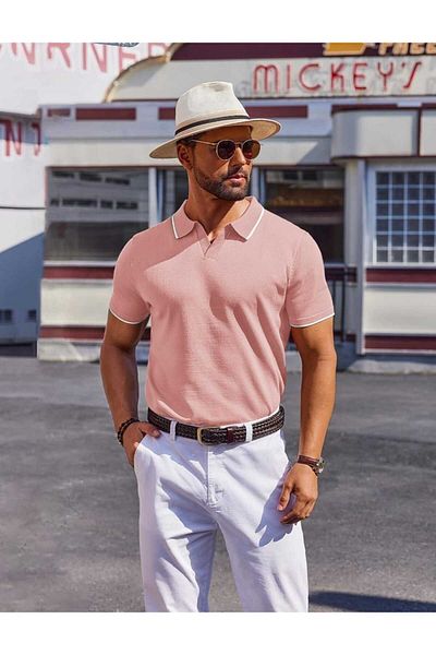 youknitwear you Tricou Maicon Polo Gât tricotaj