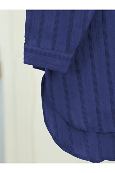 HİJABAYA Πουκάμισο με μονή τσέπη με διπλωμένο μανίκι και οβάλ κοπή