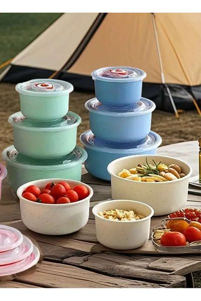 ÇEÇEN HOME 3 قطع حاوية تخزين طعام المطبخ الطازجة مع غطاء محكم الغلق
