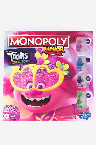 Hasbro Monopoly Junior Dreamworks Trolls World Tour Edition Board Game, Pink Combo