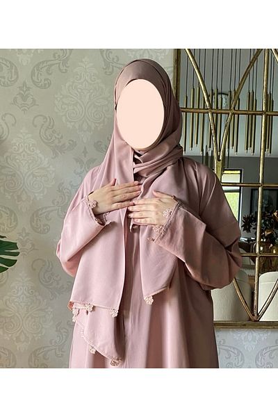 Nimet Abla Butik Hand Embroidered Prayer Robe Suit