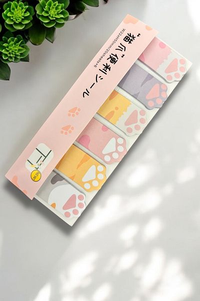 Piramit Kırtasiye Cute Postit Adhesive Note Set with Paw Figure