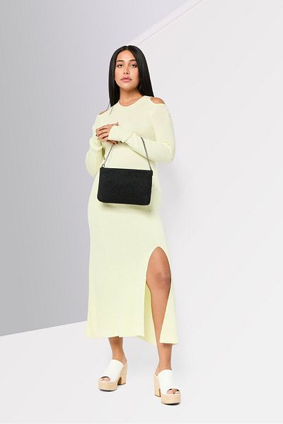 Stella McCartney Women Ribbed Maxi Dress, Yellow