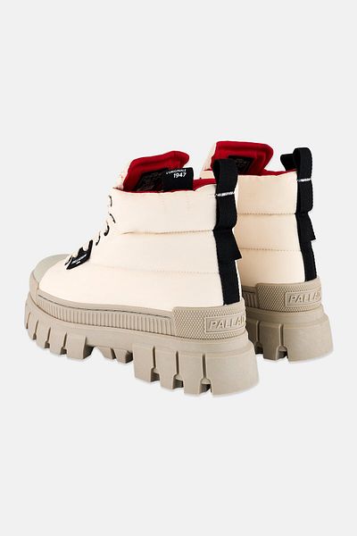 Palladium Women Revolt Overcush Lace Up Ankle Boots, Beige