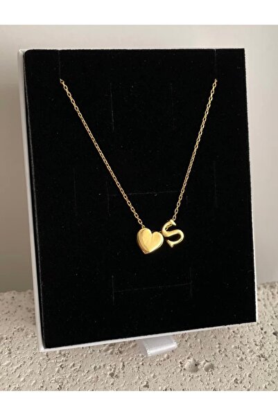 Wind Silver Kalp Harf Kolye 925 Ayar Gümüş