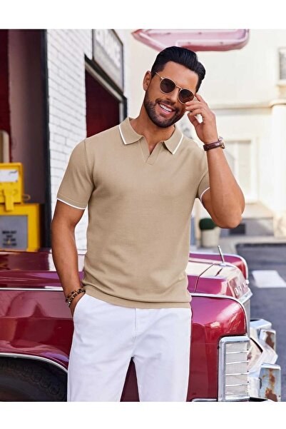 youknitwear you Πλεκτό μπλουζάκι Maicon Polo με λαιμόκοψη