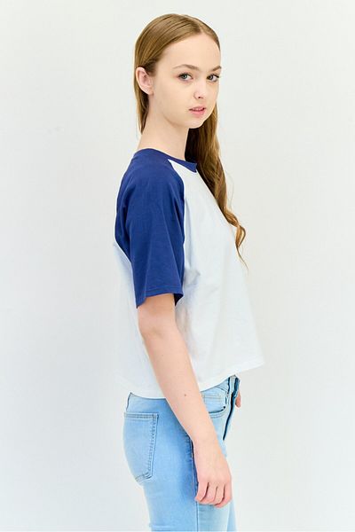 Levi's Women Crew Neck Short Sleeves Two Tone T-shirt, Multicolor