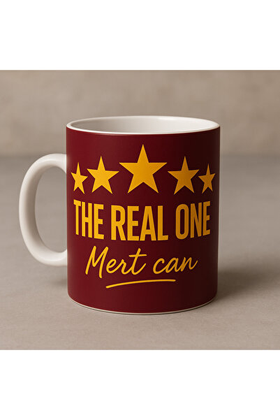 Kırtasiye Ofisi BEŞ YILDIZLI THE REAL ONE ŞAMPİYONLUK TEMALI BEYAZ KUPA