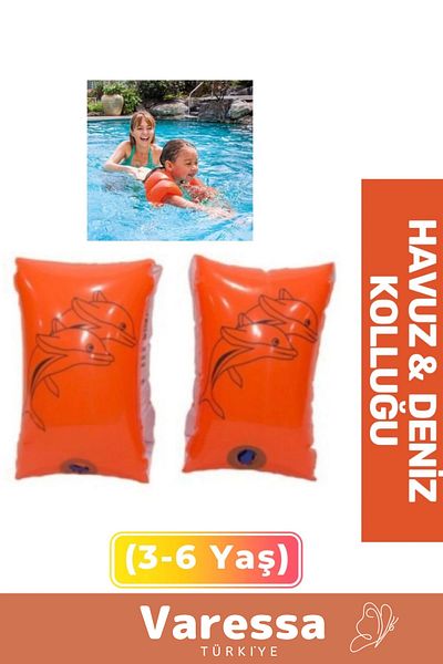 VARESSA Special Dolphin Pattern Beginner Level Double Knuckle 3-6Years Old Children's Sea Pool Swimming Learning Inflatable Armband