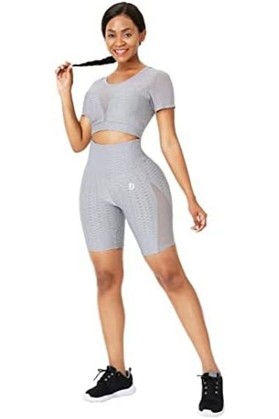 Dee-Trimmer Lady Lisa Mesh Active Short Track Suit for Women Sports Fitness Workout | Dee Trimmer High Impact Cr