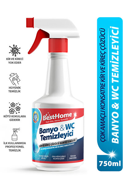 Best Home Ultra Clean Güçlü Banyo & Wc Temizleyici Ve Kireç Çözücü Okyanus Kokulu Sprey 750 ML