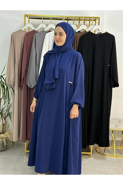 erasra class Σετ φορέματος Indigo Colored Shawl and Hijab Drawstring - ΚΑΤΑΛΛΗΛΟ ΓΙΑ ΤΟΥΣ ΧΑΚ ΚΑΙ ΤΟΥΣ ΟΥΜΡΑ
