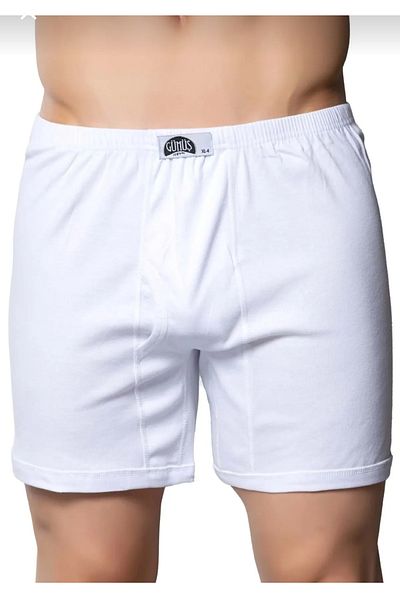 GÜMÜŞ Men's Long Underpants 6 Pack Combed Cotton Men's Underpants Boxer