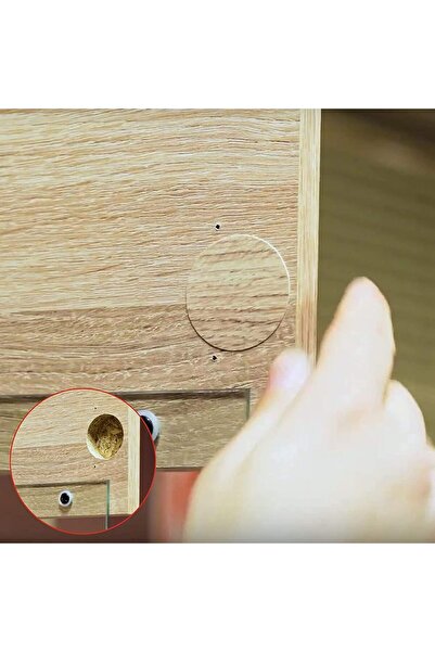 Mobilyap 18 mm Yapışkanlı Vida Gizleme Yapıştırma Vida Tapası Tıpası(32 Adet)Beyaz