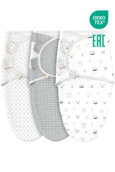 Minuche %100 Pamuk 3'lü Bebek Kundak ve Uyku Tulumu - Ergonomik Yenidoğan ve Bebek Kundak