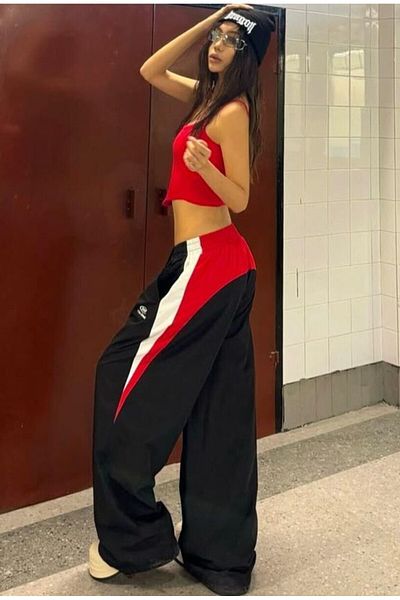 SEFUR Trend Y2K Baggy Parachute Pants Sweatpants Sports Pants Streetwear