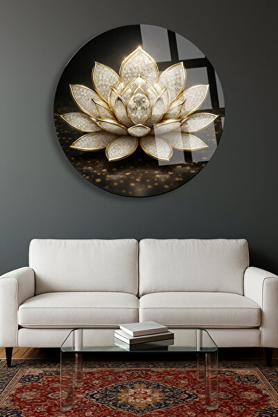 TAULART БІЛА ЗОЛОТА КВІТКА ЛОТОСА ULRTA ЖИВІ КОЛЬОРИ НЕРІЗКІ ЛЮКСОВІ СУЧАСНІ ...