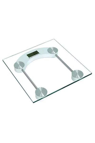 SIKS ® Body Scale, Transparent, Automatic Shutoff, Maximum Person Capacity 180 Kg, Glass, Square