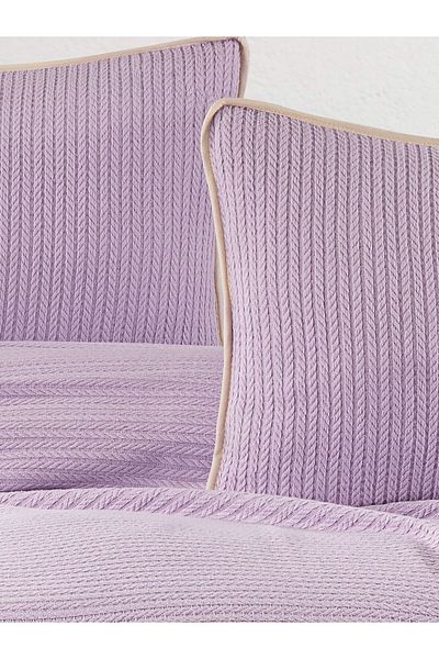Zoe Home Cotton 3 Piece Double Pique Set Purple