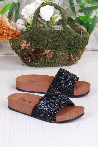 fort 01203 Pienn Anatomical Flexible Comfortable Stone Beaded Women's Slippers