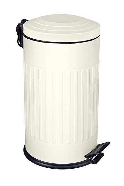 coverest 16 Lt Vintage Serisi Amortisör Kapaklı Krem Çöp Kovası (BANYO - MUTFAK - TUVALET - BALKON)