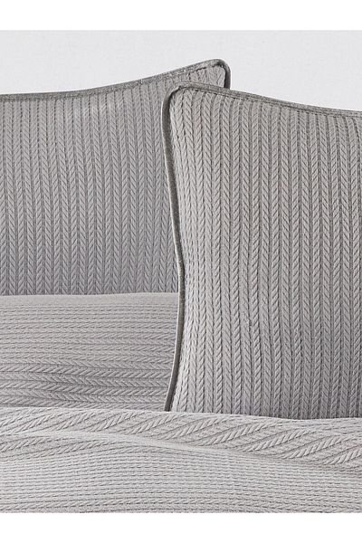 Zoe Home Cotton 3 Piece Double Pique Set Gray